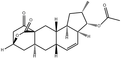 10H-8,10a-Ethanocyclopenta[7,8]naphtho[2,3-c]pyran-10,12-dione, 3-(acetyloxy)-1,2,3,3a,5a,6,6a,7,8,11,11a,11b-dodecahydro-2-methyl-, (2S,3S,3aS,5aS,6aS,8R,10aS,11aS,11bR)- (9CI) Struktur