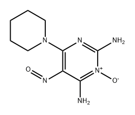 2,4-Pyrimidinediamine, 5-nitroso-6-(1-piperidinyl)-, 3-oxide Struktur