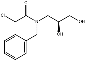 Acetamide, 2-chloro-N-(2,3-dihydroxypropyl)-N-(phenylmethyl)-, (S)- (9CI) Struktur