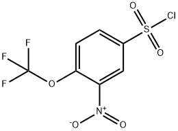 3-nitro-4-(trifluoromethoxy)benzene-1-sulfonyl chloride Struktur