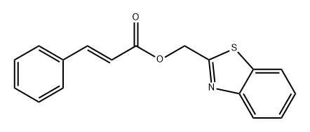 2-Propenoic acid, 3-phenyl-, 2-benzothiazolylmethyl ester, (2E)- Struktur