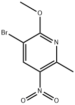 Pyridine, 3-bromo-2-methoxy-6-methyl-5-nitro- Struktur