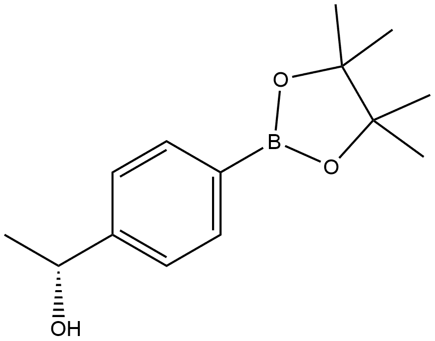 Benzenemethanol, α-methyl-4-(4,4,5,5-tetramethyl-1,3,2-dioxaborolan-2-yl)-, (αR)- Struktur