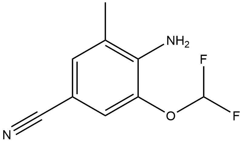 4-amino-3-(difluoromethoxy)-5-methylbenzonitrile Struktur