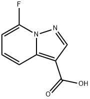 Pyrazolo[1,5-a]pyridine-3-carboxylic acid, 7-fluoro- Struktur