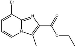 Imidazo[1,2-a]pyridine-2-carboxylic acid, 8-bromo-3-methyl-, ethyl ester Struktur