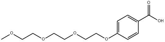 Benzoic acid, 4-[2-[2-(2-methoxyethoxy)ethoxy]ethoxy]- Struktur