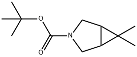 3-Azabicyclo[3.1.0]hexane-3-carboxylic acid, 6,6-dimethyl-, 1,1-dimethylethyl ester Struktur