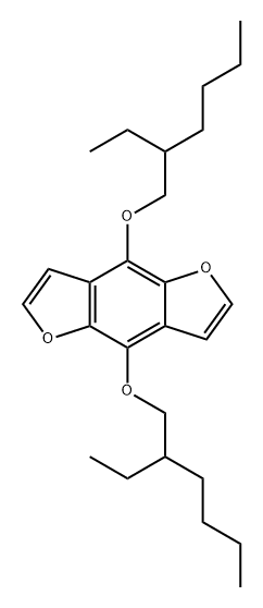 Benzo[1,2-b:4,5-b']difuran, 4,8-bis[(2-ethylhexyl)oxy]- Struktur