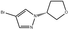 1H-Pyrazole, 4-bromo-1-[(3R)-tetrahydro-3-furanyl]- Struktur