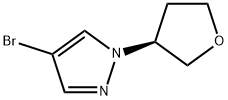 1H-Pyrazole, 4-bromo-1-[(3S)-tetrahydro-3-furanyl]- Struktur