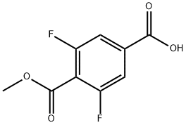 1,4-Benzenedicarboxylic acid, 2,6-difluoro-, 1-methyl ester Struktur