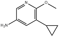 3-Pyridinamine, 5-cyclopropyl-6-methoxy- Struktur