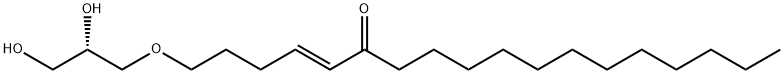 4-Octadecen-6-one, 1-[(2S)-2,3-dihydroxypropoxy]-, (4E)- Struktur