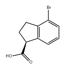 1H-Indene-1-carboxylic acid, 4-bromo-2,3-dihydro-, (1S)- Struktur