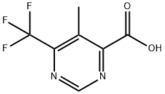 5-methyl-6-(trifluoromethyl)pyrimidine-4-carboxylic acid Struktur