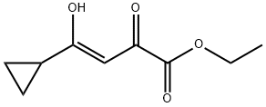 3-Butenoic acid, 4-cyclopropyl-4-hydroxy-2-oxo-, ethyl ester, (3Z)- Struktur