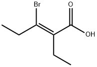 2-Pentenoic acid, 3-bromo-2-ethyl-, (2Z)- Struktur