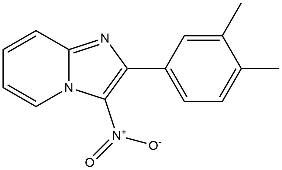 2-(3,4-dimethylphenyl)-3-nitroimidazo[1,2-a]pyridine Struktur