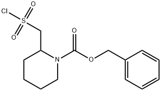 Benzyl 2-((chlorosulfonyl)methyl)piperidine-1-carboxylate Struktur