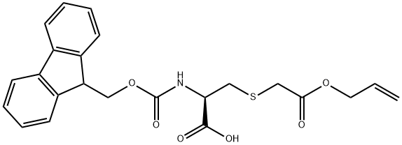 ·L-Cysteine, N-[(9H-fluoren-9-ylmethoxy)carbonyl]-S-[2-oxo-2-(2-propen-1-yloxy)ethyl]- Struktur