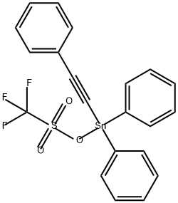 Methanesulfonic acid, 1,1,1-trifluoro-, diphenyl(2-phenylethynyl)stannyl ester