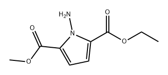 1H-Pyrrole-2,5-dicarboxylic acid, 1-amino-, 2-ethyl 5-methyl ester Struktur