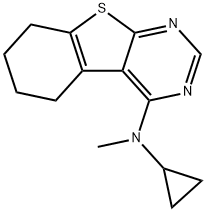 [1]Benzothieno[2,3-d]pyrimidin-4-amine, N-cyclopropyl-5,6,7,8-tetrahydro-N-methyl- Struktur