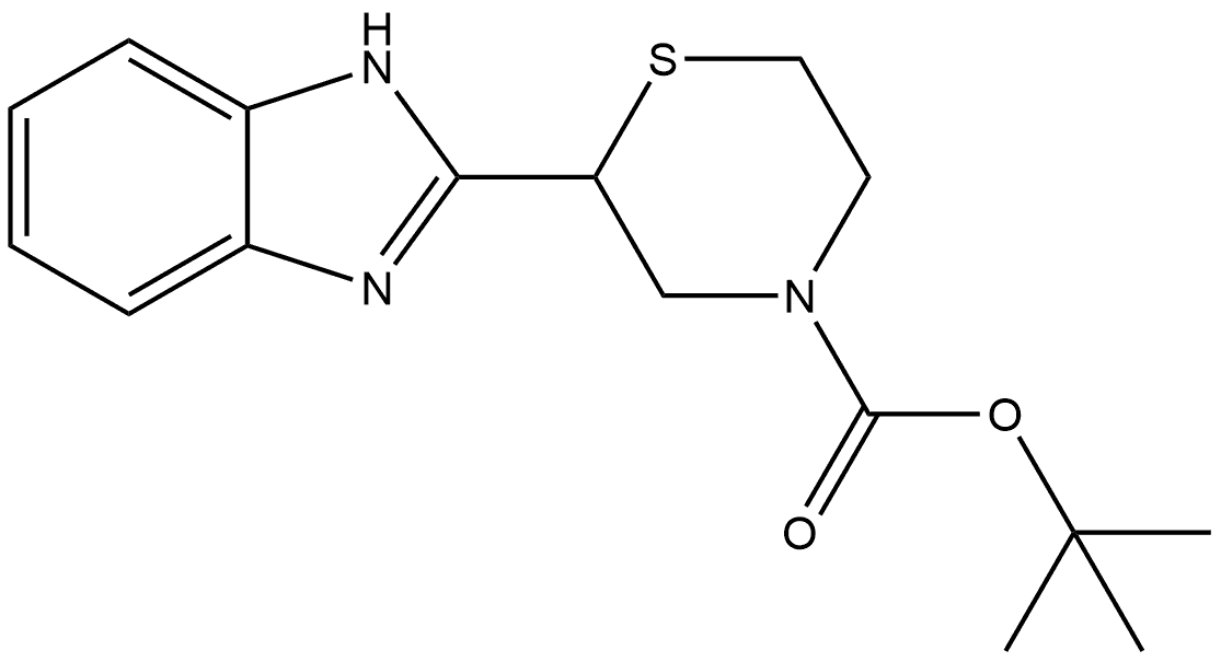 tert-butyl 2-(1H-benzo[d]imidazol-2-yl)thiomorpholine-4-carboxylate Struktur