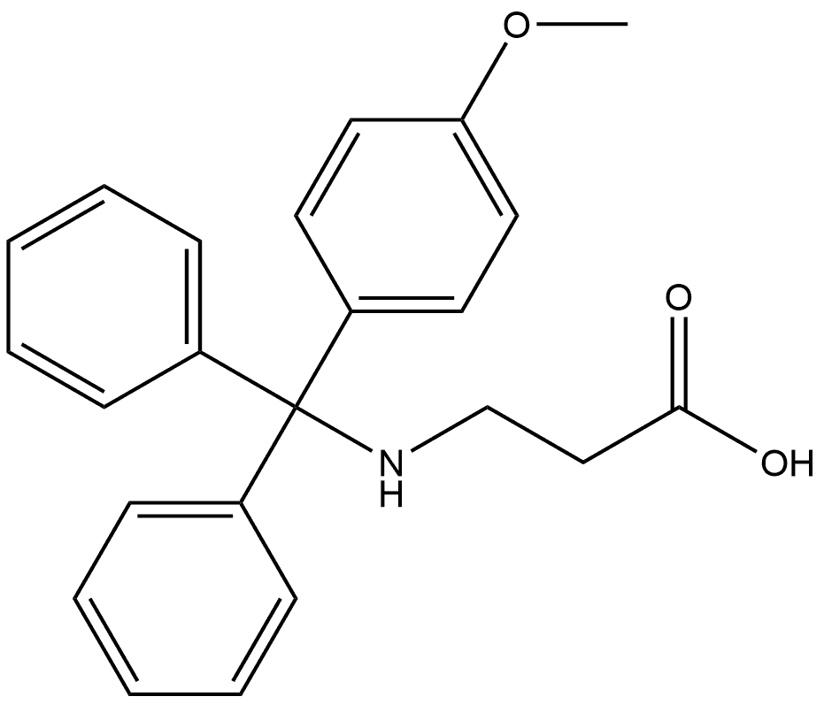 β-Alanine, N-[(4-methoxyphenyl)diphenylmethyl]- Struktur