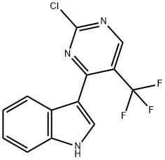 1H-Indole, 3-[2-chloro-5-(trifluoromethyl)-4-pyrimidinyl]- Struktur