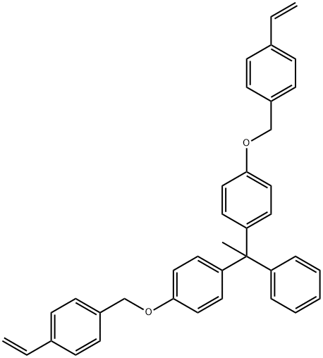 Benzene, 1,1'-(1-phenylethylidene)bis[4-[(4-ethenylphenyl)methoxy]- Struktur