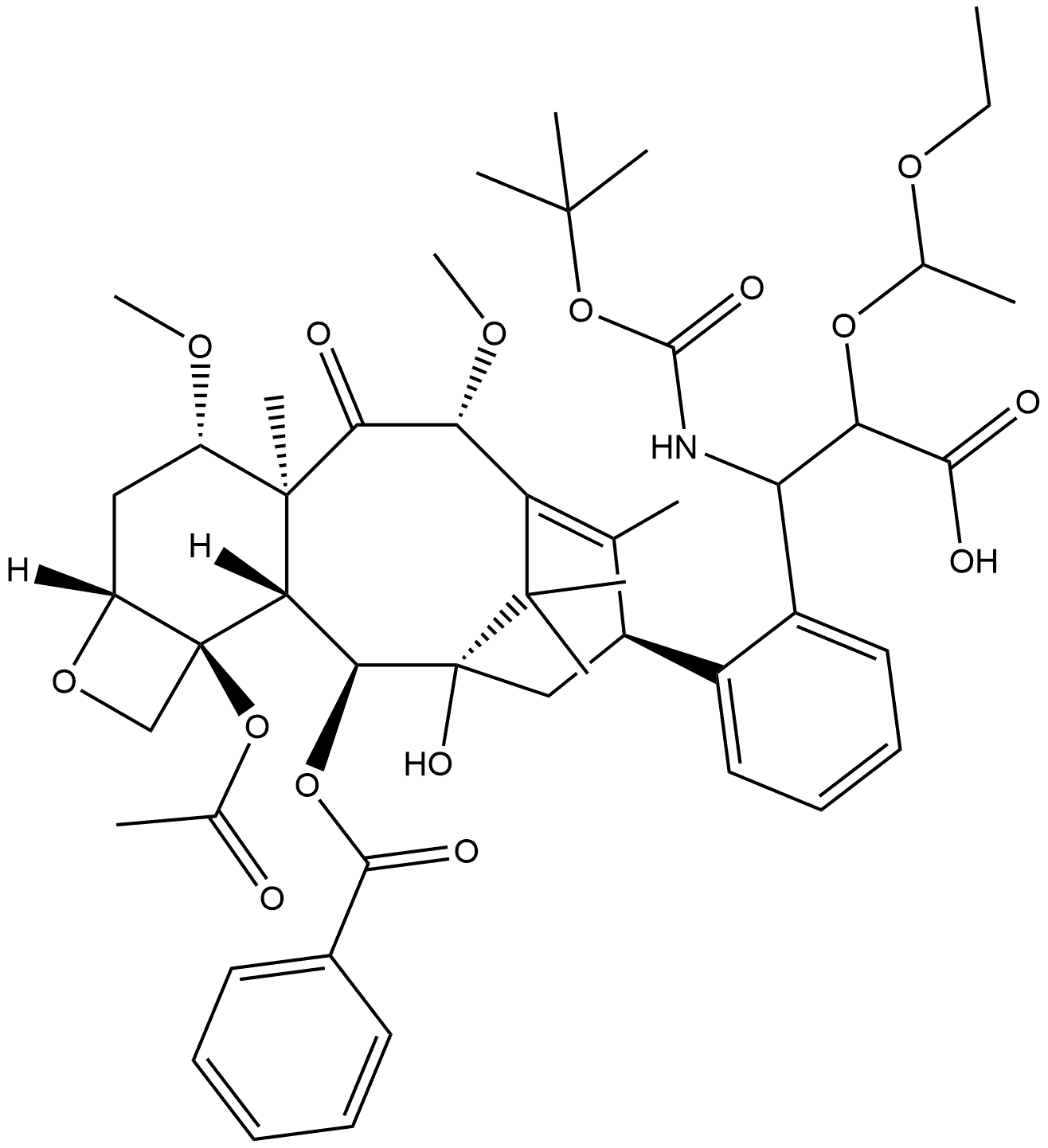 Benzenepropanoic acid, β-[[(1,1-dimethylethoxy)carbonyl]amino]-α-(1-ethoxyethoxy)-, (2aR,4S,4aS,6R,9S,11S,12S,12aR,12bS)-12b-(acetyloxy)-12-(benzoyloxy)-2a,3,4,4a,5,6,9,10,11,12,12a,12b-dodecahydro-11-hydroxy-4,6-dimethoxy-4a,8,13,13-tetramethyl-5-oxo-7,11-methano-1H-cyclodeca[3,4]benz[1,2-b]oxet-9-yl ester, (αR,βS)-