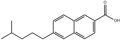 2-Naphthalenecarboxylic acid, 6-(4-methylpentyl)- Struktur