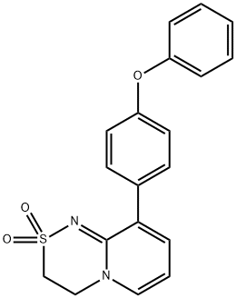 Pyrido[2,1-c][1,2,4]thiadiazine, 3,4-dihydro-9-(4-phenoxyphenyl)-, 2,2-dioxide Struktur