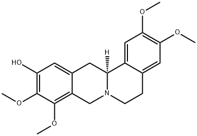 6H-Dibenzo[a,g]quinolizin-11-ol, 5,8,13,13a-tetrahydro-2,3,9,10-tetramethoxy-, (13aS)- Struktur