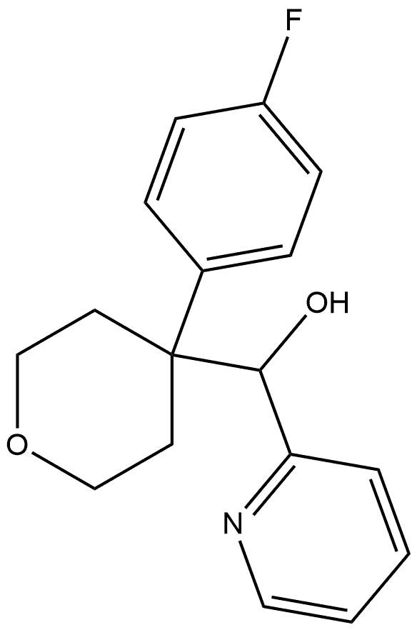 2-Pyridinemethanol, α-[4-(4-fluorophenyl)tetrahydro-2H-pyran-4-yl]- Struktur