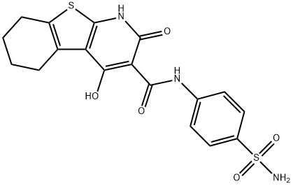 [1]Benzothieno[2,3-b]pyridine-3-carboxamide, N-[4-(aminosulfonyl)phenyl]-1,2,5,6,7,8-hexahydro-4-hydroxy-2-oxo- Struktur