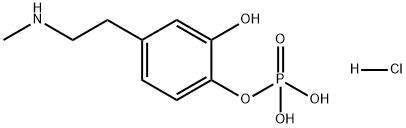 1,2-Benzenediol, 4-[2-(methylamino)ethyl]-, 1-(dihydrogen phosphate), hydrochloride Struktur