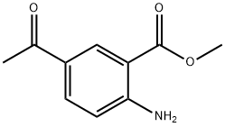 Benzoic acid, 5-acetyl-2-amino-, methyl ester Struktur