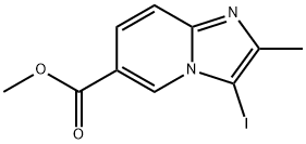 methyl 3-iodo-2-methylimidazo[1,2-a]pyridine-6-carboxylate Struktur