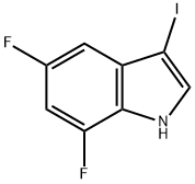 5,7-Difluoro-3-iodo-1H-indole Struktur