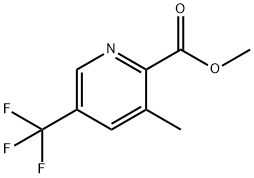 Methyl 3-methyl-5-(trifluoromethyl)pyridine-2-carboxylate Struktur