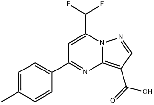 Pyrazolo[1,5-a]pyrimidine-3-carboxylic acid, 7-(difluoromethyl)-5-(4-methylphenyl)- Struktur