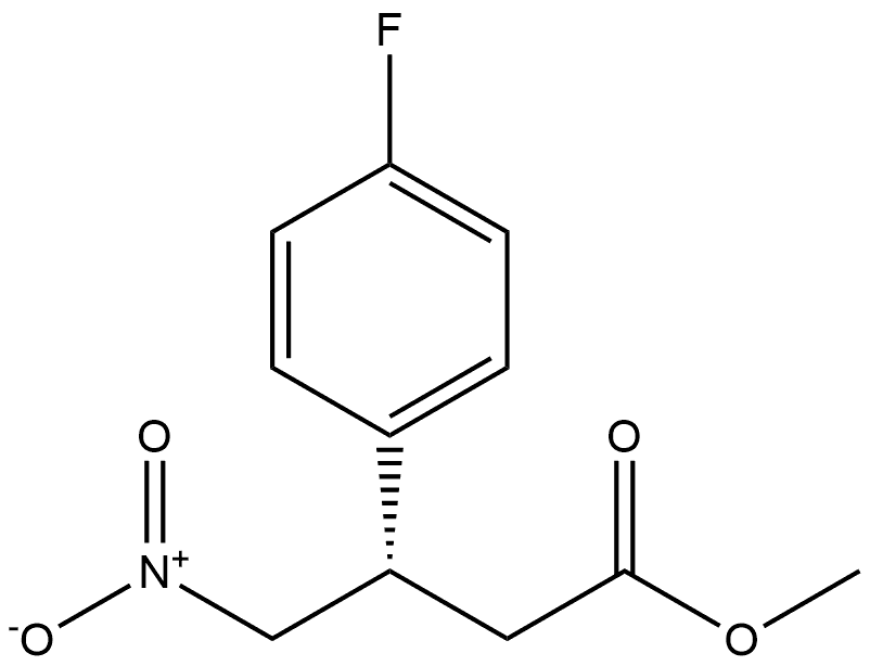 methyl (S)-3-(4-fluorophenyl)-4-nitrobutanoate Struktur