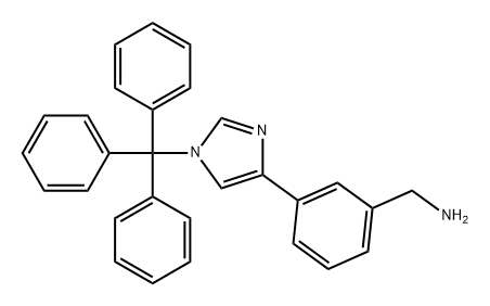 Benzenemethanamine, 3-[1-(triphenylmethyl)-1H-imidazol-4-yl]- Struktur