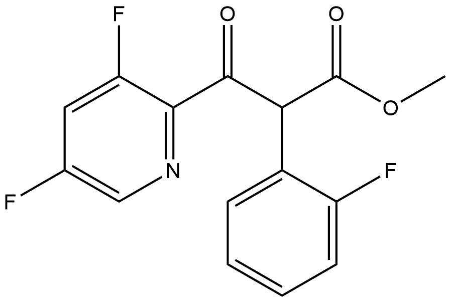 2-Pyridinepropanoic acid, 3,5-difluoro-α-(2-fluorophenyl)-β-oxo-, methyl ester Struktur