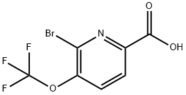 2-Bromo-3-(trifluoromethoxy)pyridine-6-carboxylic acid Struktur