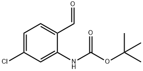 Carbamic acid, N-(5-chloro-2-formylphenyl)-, 1,1-dimethylethyl ester Struktur