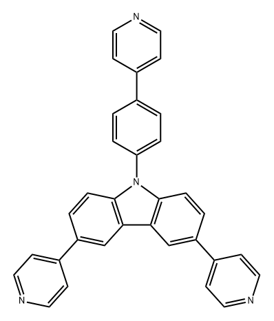 9H-Carbazole, 3,6-di-4-pyridinyl-9-[4-(4-pyridinyl)phenyl]- Struktur